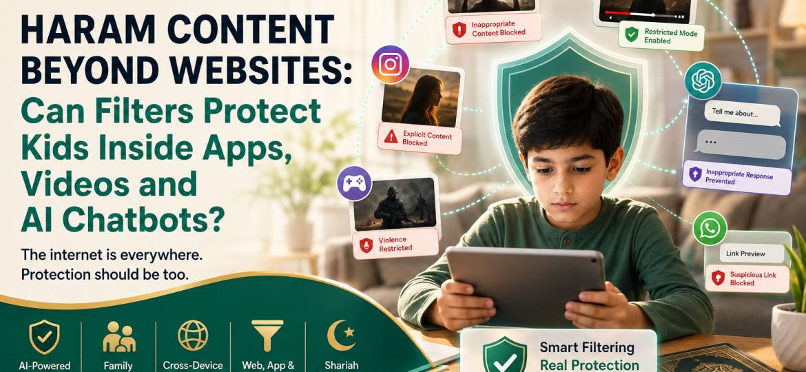 Haram Content Beyond Websites: Can Filters Protect Kids Inside Apps, Videos and AI Chatbots?